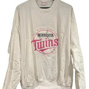 Vintage 80s Minnesota Twins 1987 World Series Champions LS Shirt Adult XL